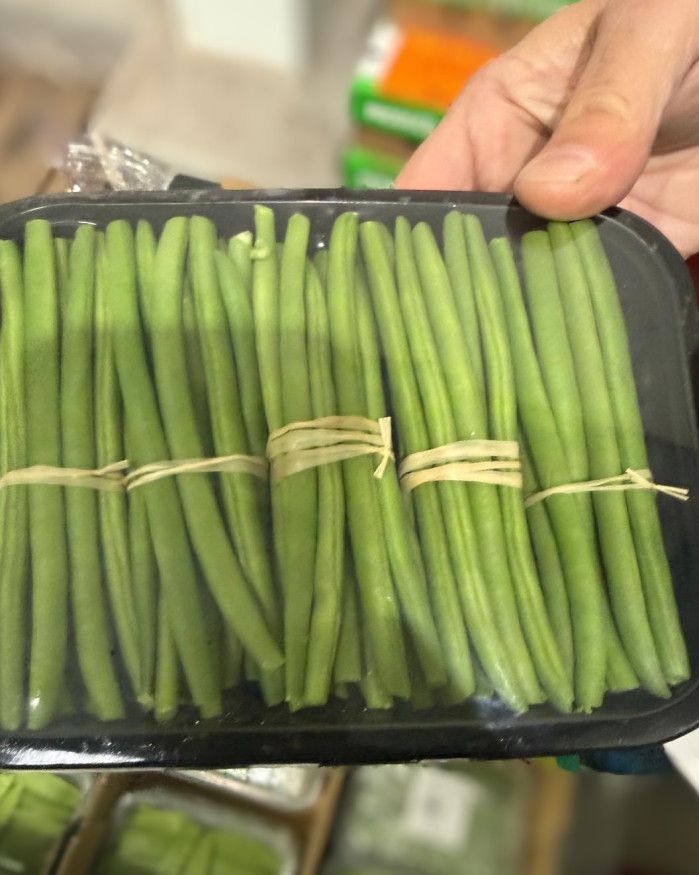 Haricot vert extra-fin enquêtés en fagots barquette 200g