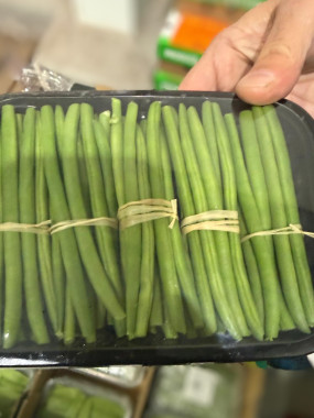 Haricot vert extra-fin enquêtés en fagots barquette 200g