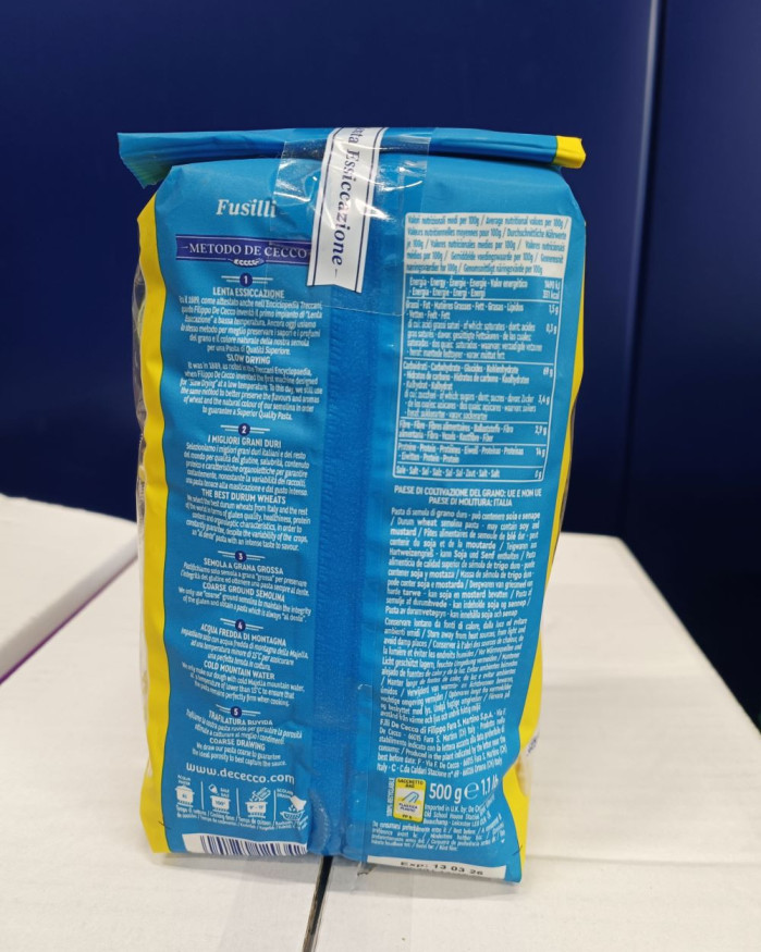 PATES FUSILLI DE CECCO 500GR 