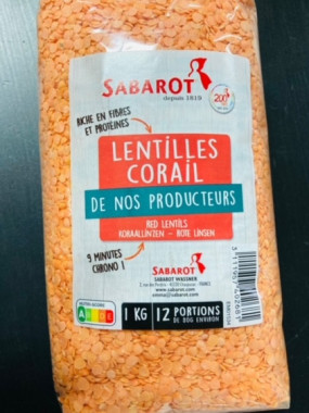 lentille corail 1 kilo