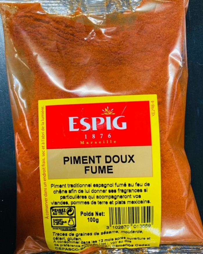 piment doux fumé moulu 100gr