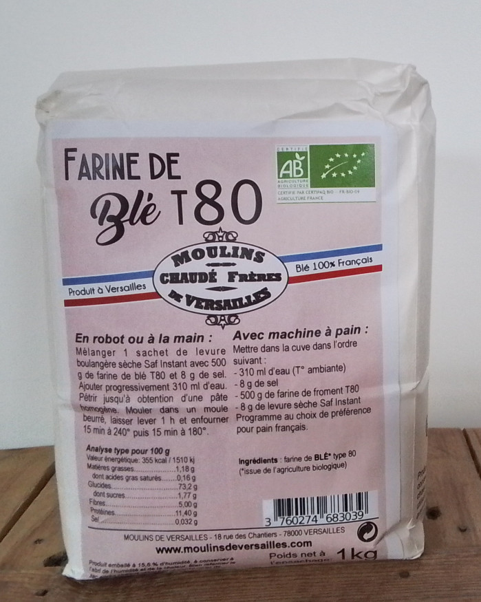 farine de blé BIO T80 Versailles 