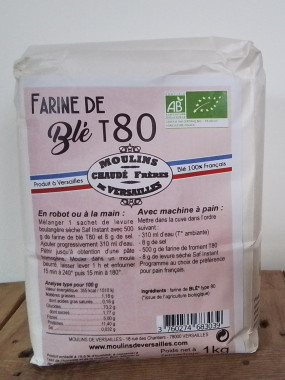 farine de blé BIO T80 Versailles 